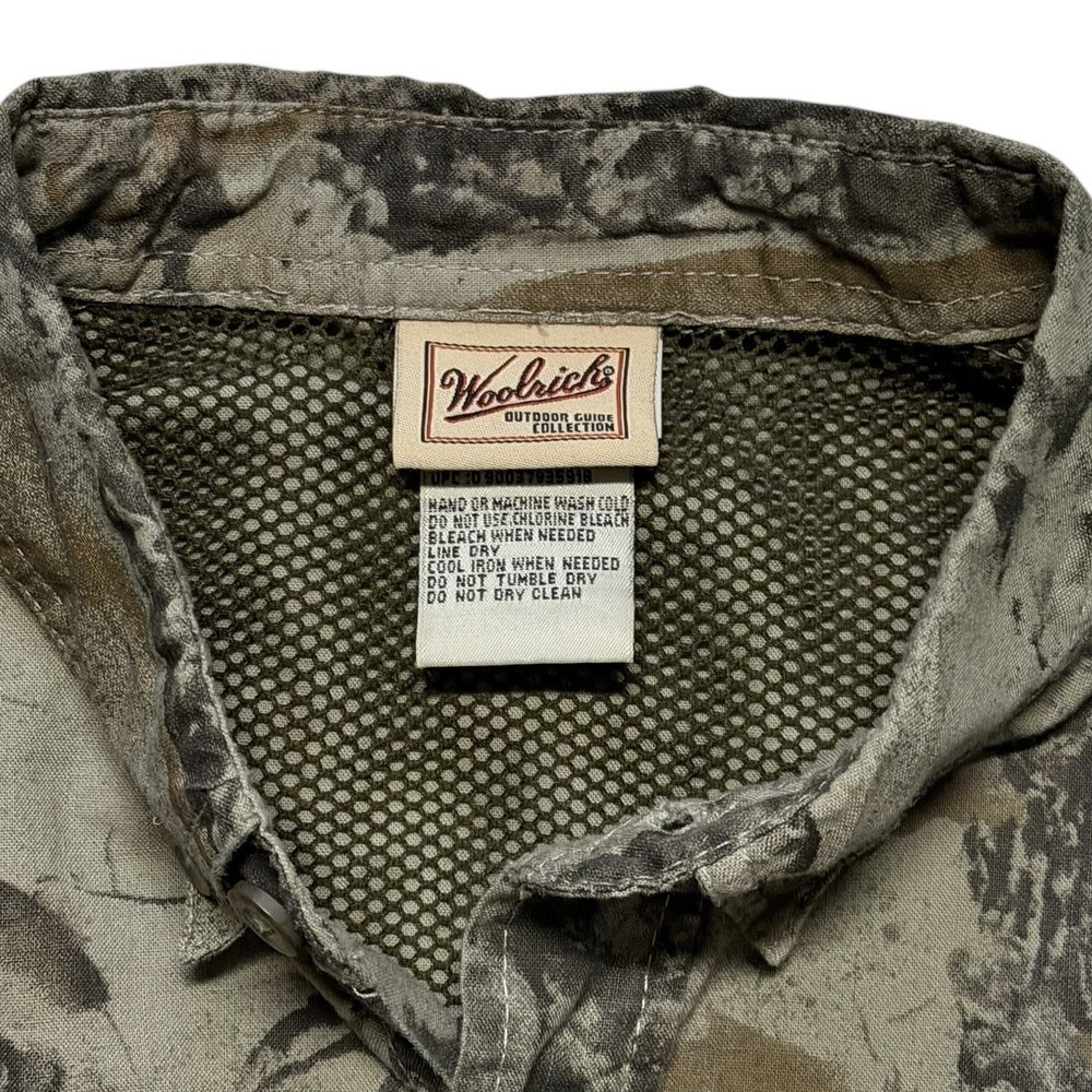 Woolrich Outdoor Guide Long Sleeve Shirt Men's Large Natural Gear Camo Vented - Picture 4 of 12